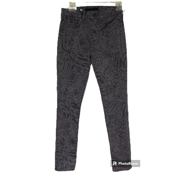 Joes Jeans The Icon Mid Rise Skinny Ankle Pants 26 Gray Animal Print Womens Styl - Picture 1 of 6